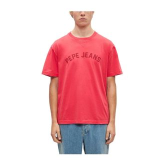 Pepe Jeans London T-Shirts, male, Red, Size: XL Gio T-shirt