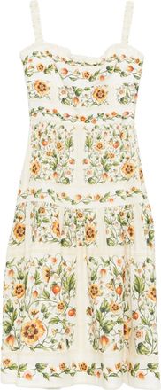 Agua Bendita Nispero Uchuva strappy floral midi dress - Toni neutri