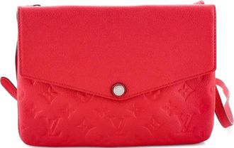 Louis Vuitton Twice Handbag Monogram Empreinte Leather crossbody bag - Rood
