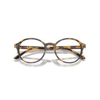 Giorgio Armani 0ar7004 Classic Round Tortoiseshell Eyeglasses with Keyhole Bridge