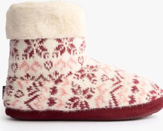 Totes Womens Totes Toasties FAIR ISLE KNIT Boot Slippers Womens Fair Isle - Multi - Size: 7/7.5/8
