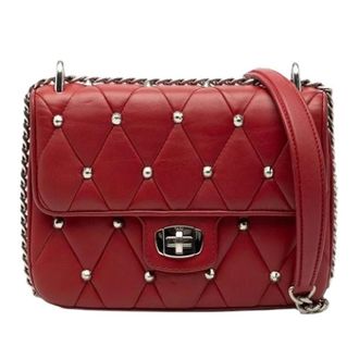 Miu Miu Pre-owned Shoulder Bags, female, Red, Size: ONE SIZE Pre-owned Quilted Crossbody Bag