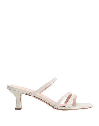 8 by YOOX LEATHER SQUARE TOE SPOOL-HEEL SANDAL