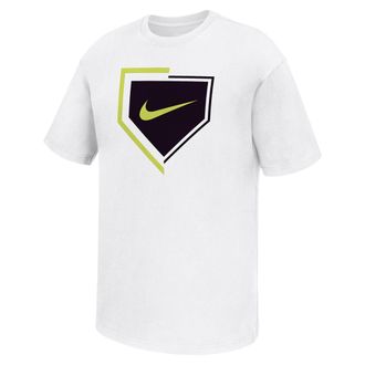 Nike Mens Swoosh Max90 Baseball T-Shirt in White | M11766P468NKBS-WHT