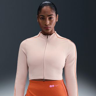 Nike Womens Naomi Osaka Long-Sleeve Full-Zip Top in Black | HV2084-010