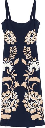 La DoubleJ Abito midi con motivo a fiori - Blu