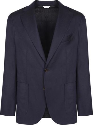 Boglioli Hopsack stof. Klassieke snit. - Heren - Blazers - Blauw - L - Jassen