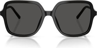 Dolce & Gabbana 55mm Square Sunglasses in Black /Dark Grey at Nordstrom