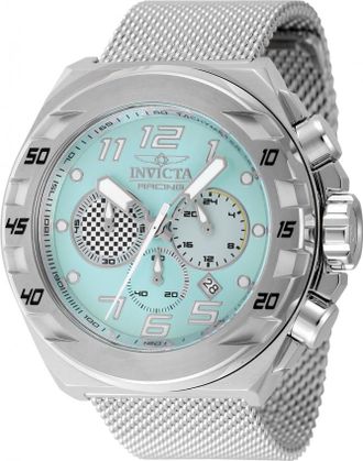 Invicta Racing Chronograph GMT Quartz Turquoise Dial Mens Watch 47202
