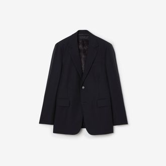 Burberry Wool Mohair Tailored Jacket