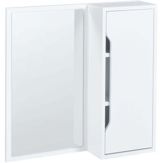Beliani Beliani - Mobile con Specchio a parete per il bagno 60 x 60 cm mdp Storage Stile scandinavo Bianco Palmas