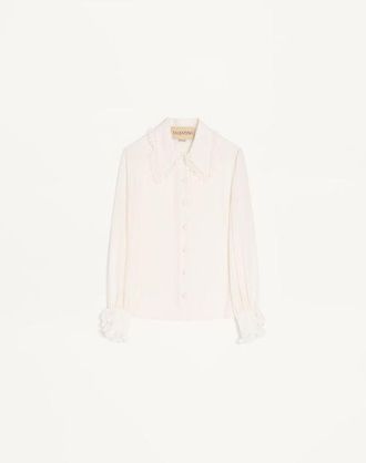 Valentino Camicia In Crepe De Chine Donna AVORIO 42