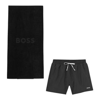 HUGO BOSS Badmode, Heren, Zwart, XL, Katoen, Beach Set 50536351
