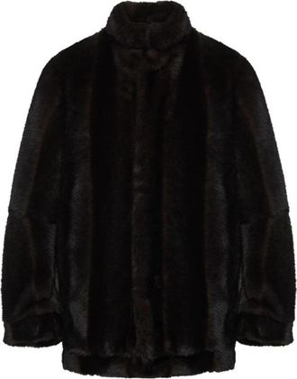 Maison Margiela Faux Fur Jacket - Dames - Jassen - Bruin - XS - Polyester - Jassen
