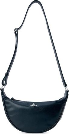 Vivienne Westwood Orb Plaque Schoudertas - Dames - Schoudertassen - Zwart - ONE Size - Leer - Tassen