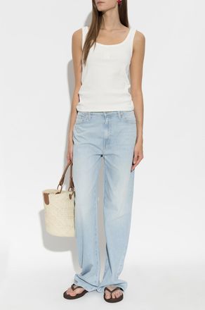 Mother Dodger Sneak Jeans, Womens, Blue