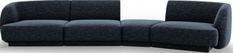 BLOOMINGLOFT 6-Sitzer Design Sofa Miley Ii mit abgerundeter Form rechts - Chenille