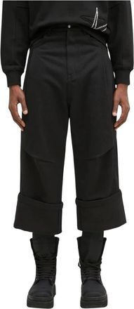 Ader Error Wijde Broek - Heren - Vrijetijds broeken - Zwart - XL - Katoen - Broeken