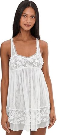 Free People Save The Date Slip Womens Underwear Clean Ivory : MD, Elastane/Lace/Nylon