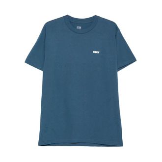 Obey T-Shirts, male, Blue, Size: XL Future Unwritten Classic T-Shirt