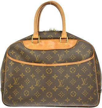 Louis Vuitton Deauville Handbag Monogram Canvas Brown Canvas Handbag (Pre-Owned)
