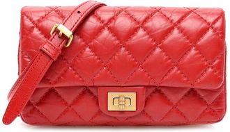 Chanel Red Aged Calfskin Leather 2.55 Reissue Flap Belt Bag Red (Authentic Pre-Loved)