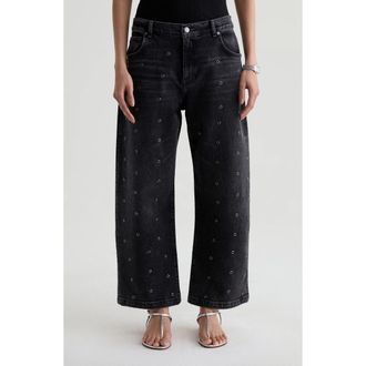 AG - Adriano Goldschmied Hattie Grommet High Waist Ankle Barrel Jeans in Innovation at Nordstrom, Size 29