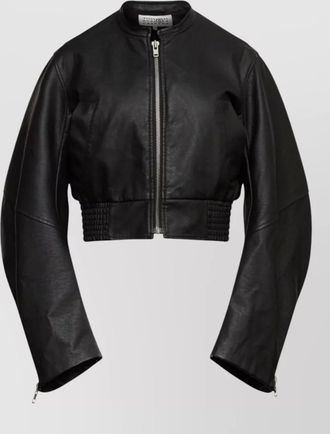 Maison Margiela cropped jacket zip cuffs side pockets
