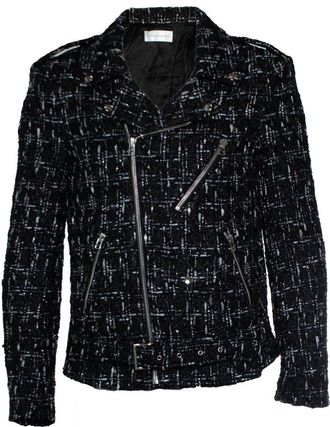Faith Connexion Black tweed biker jacket