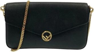 Fendi Pre-owned Cross Body Bags, female, Black, Size: ONE SIZE Pre-owned Calf Shoulder Bag