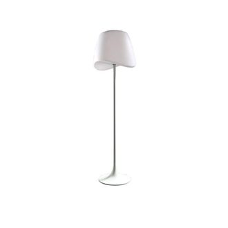 Netlighting Cool Floor Lamp 2 Light E27 Foot Switch Indoor Matt White Opal White