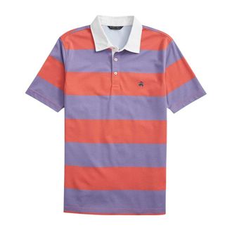Brooks Brothers Slim-fit Rugby Stripe Stretch Pique Polo Shirt - male - Brooks Brothers - Polo Shirts - Multicolor - M - Tops