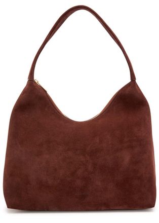 Mansur Gavriel Candy Hobo Suede Shoulder bag - Chocolate - One Size