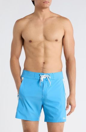 Reef Arnold Fixed Waist Swim Shorts in Azure Blue at Nordstrom Rack, Size 28