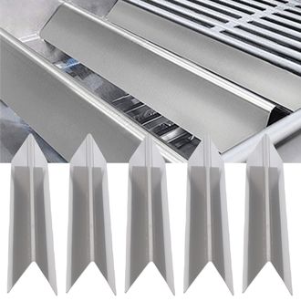 Infinite Placas Protectoras T&eacute;rmicas De Acero Inoxidable 304 Para Weber Spirit E310/s310, Juego De 5 Piezas Barras Difusoras De Calor Mejoradas + Alfombrilla P