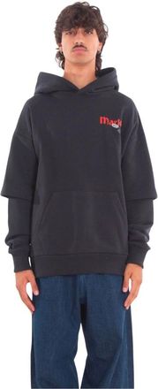 Market Wheel Double Sleeve Hoodie - Heren - Hoodies - Zwart - L - Hoodies & sweatvesten