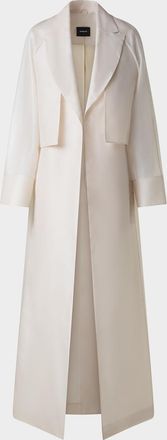 Akris Zendaya Silk Organza Coat With Detachable Bolero