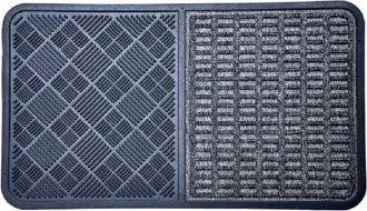 Imports Decor Imports Decor Synthetic Rubber Door Mat, 16 x 28, Grey