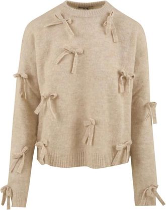 Aniye By Holly Sweater - Dames - Ronde hals truien - Beige - S - Wol - Truien & Vesten