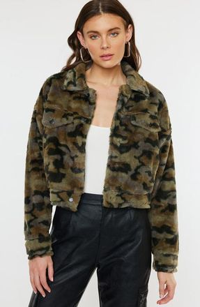 Kancan Jax Faux Fur Camo Jacket in Camouflage at Nordstrom, Size X-Large