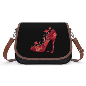 Generic High Heel with Rose Flowers Fashion Womens Crossbody Bags Novelty Handbag Shoulder Bag Purse