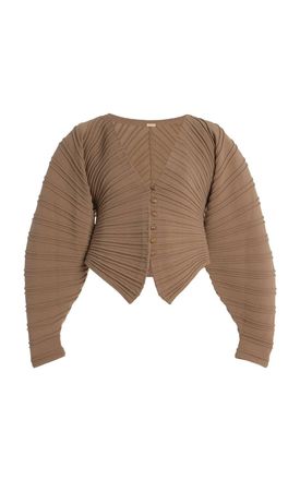 Cult Gaia Womens Blair Knit Cardigan In Nutmeg