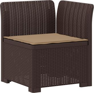 vidaXL Sill&oacute;n Individual De Jard&iacute;n Con Coj&iacute;n Apariencia De Ratan Pp Vidaxl