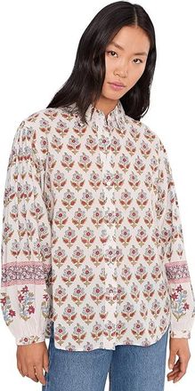 Faherty Suki Blouse Womens Clothing Antique Bouquet : 2XL, Cotton