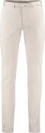 THE (ALPHABET) Stretch Katoenen Chino Broek - Heren - Chinos - Beige - S - Katoen - Broeken