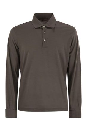 Herno Resort Polo Shirt In Soft Wool Knit