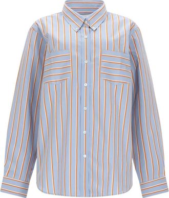 Dries Van Noten Camicia in Cotone Morbido - - Blouses & Shirts - Donna - Blu - M