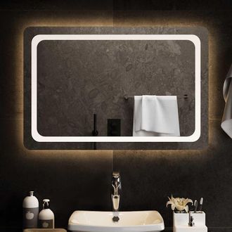vidaXL Espejo De Ba&ntilde;o Con Led 90x60 Cm Vidaxl