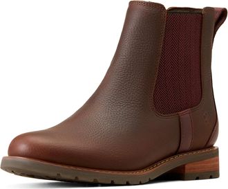 Ariat Womens Wexford Waterproof Chelsea Boots in Dark Brown, B Medium Width, Size 6.5, by Ariat