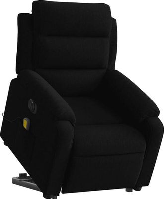 vidaXL Vidaxl - Sill&oacute;n De Masaje Reclinable Elevable Terciopelo Negro
